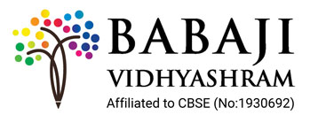 Logo of Babaji Vidhyashram CBSE school in Chennai, with CBSE affiliation number.